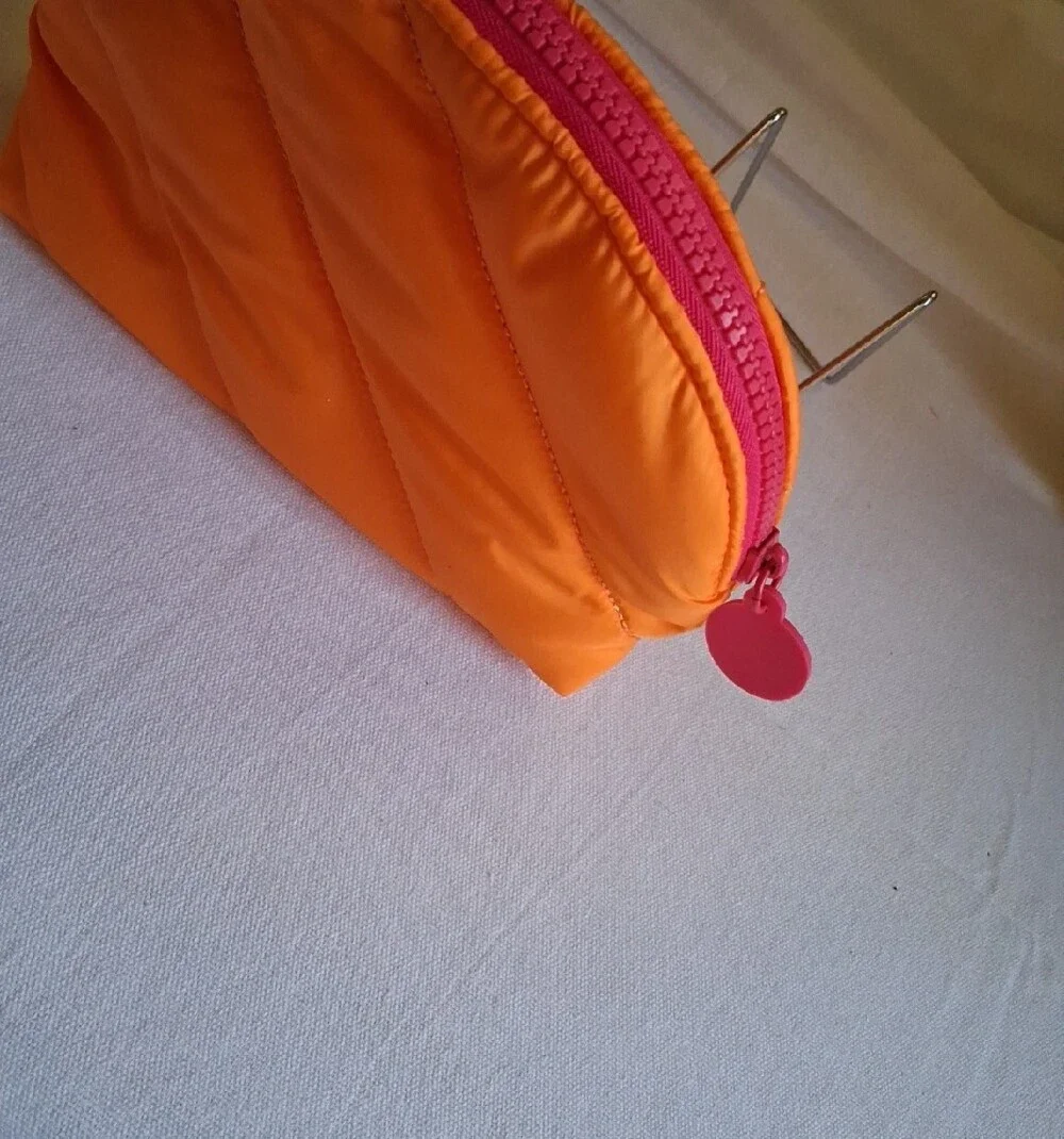 Orange Quilted Cosmetic Pouch – Women Bags Bath And Bodyworks